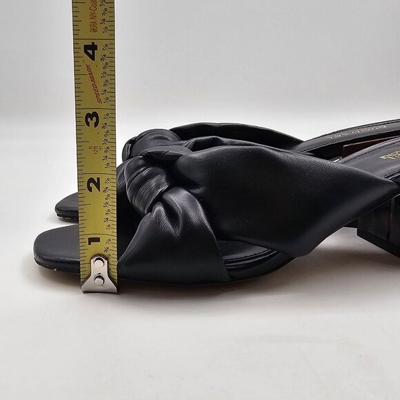 MICHAEL Michael Kors Josie Slip-On Knotted Sandals Block Heel Black Women's 6M - Picture 11 of 13
